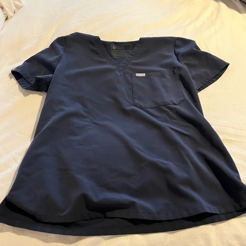 Figs Cool Navy Catarina Scrub Top